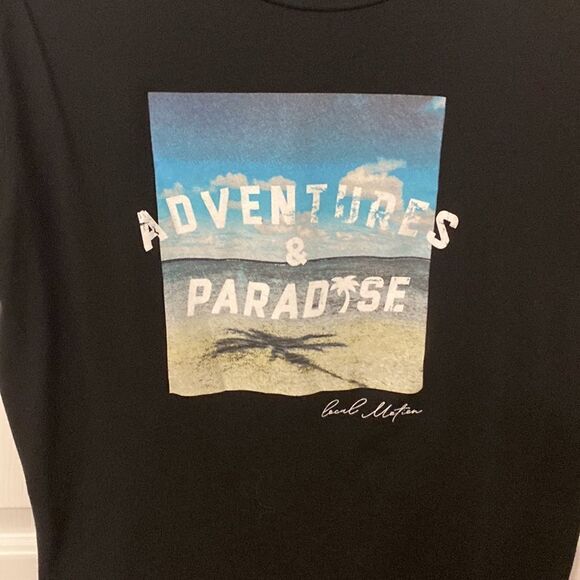 Local motion women black screen tee- Adventures & Paradise - size XL - Picture 2 of 5